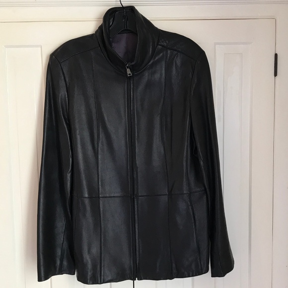 LADIES BLACK LAMBSKIN LEATHER JACKET - Picture 3 of 9
